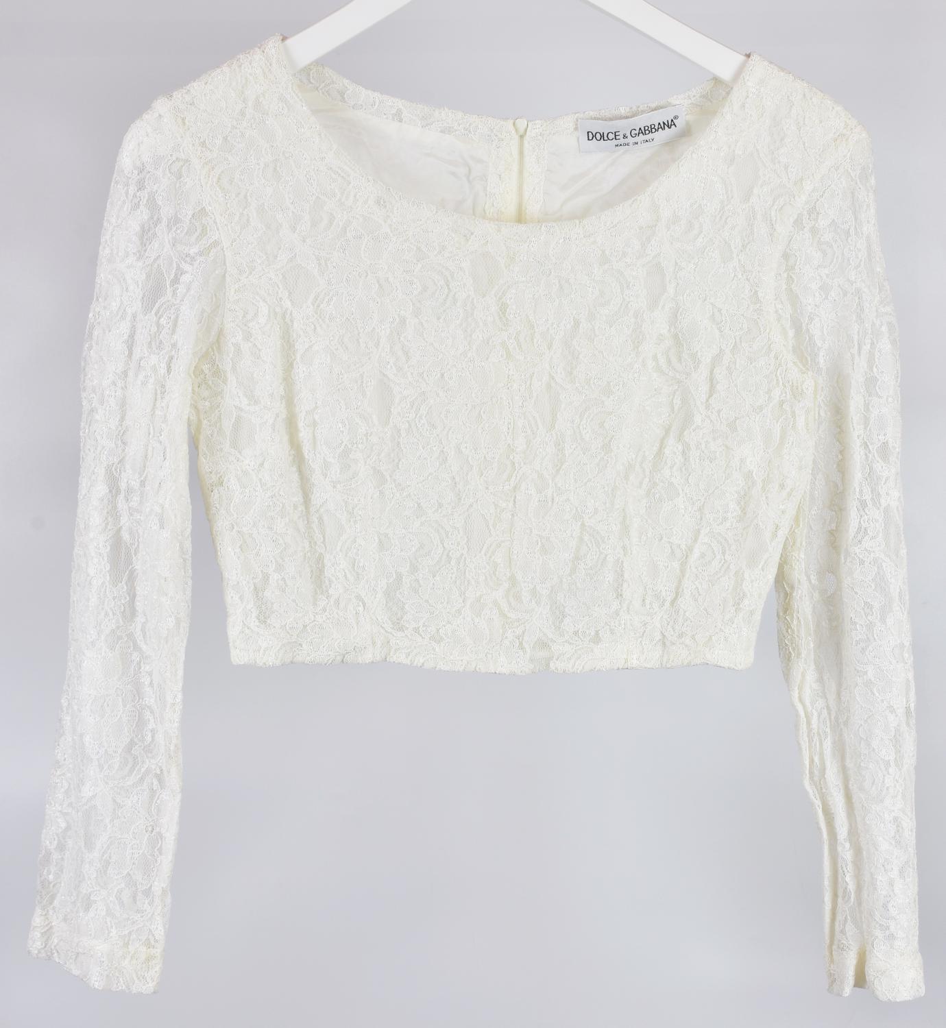 Dolce&Gabbana LACE TOP DESCRIPTION: Lace long-sleeve top, lined, from one of...