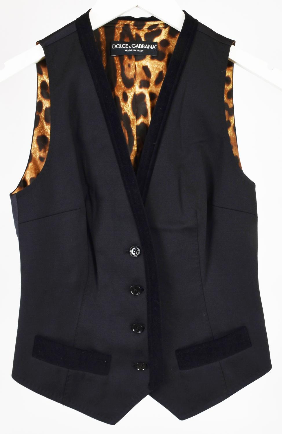 Dolce&Gabbana WAISTCOAT DESCRIPTION: Waistcoat in fabric with satin trims and...