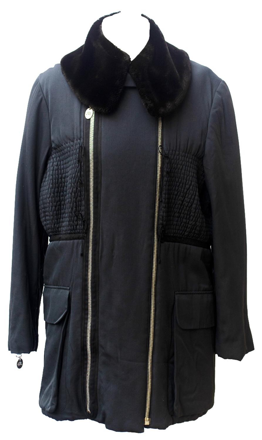 Jean Paul Gaultier ZIPPED CABAN Description: dark gray wool caban lined in...