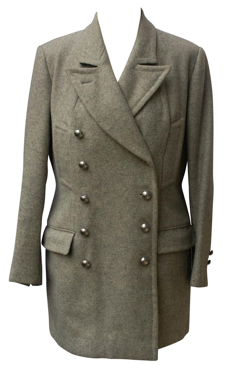 Jean Paul Gaultier TWEED CABAN Description: melange light grey Harris Tweed...