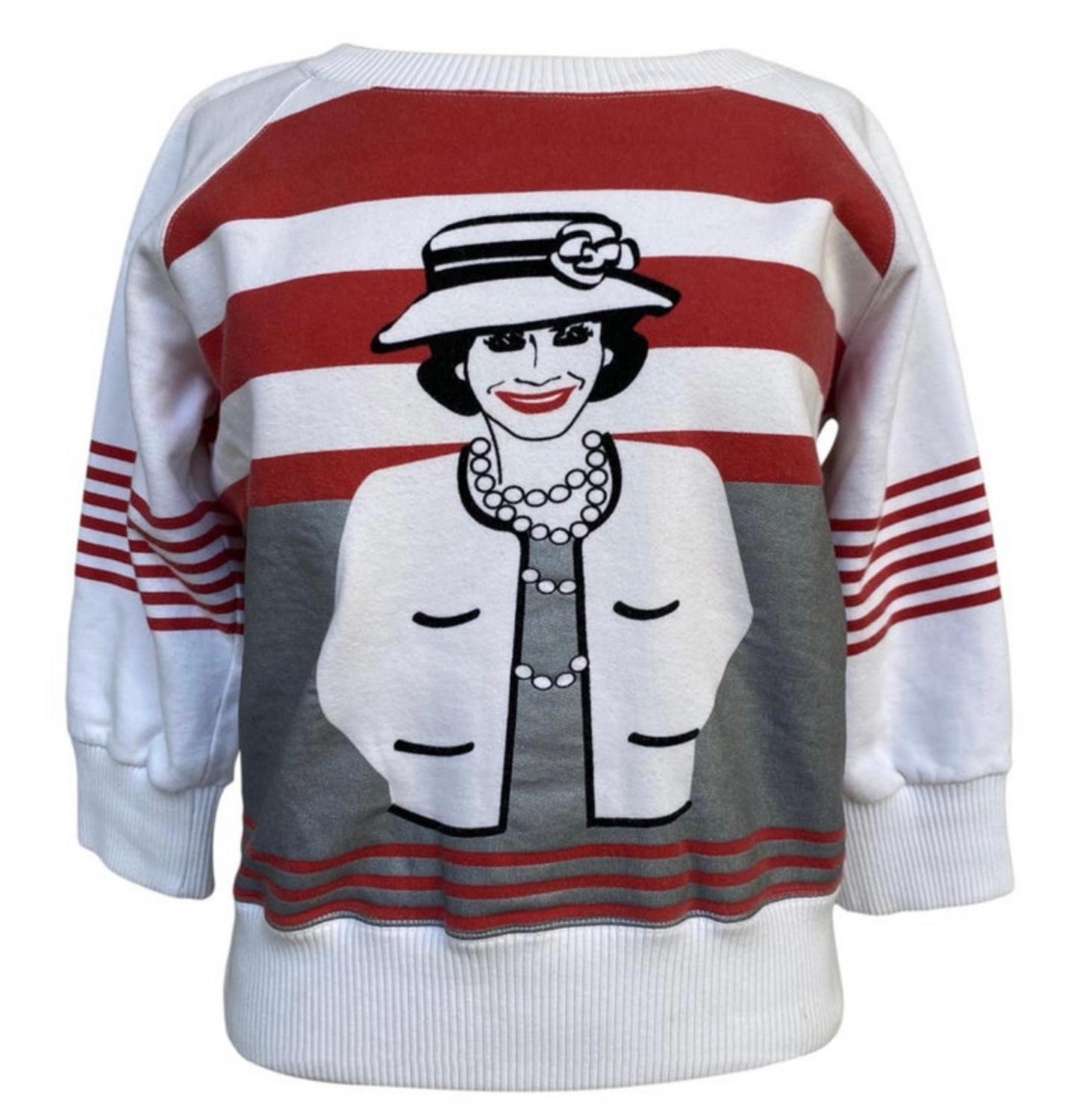 Chanel MADEMOISELLE PRINT SWEATSHIRT DESCRIPTION: Chanel Mademoiselle print...