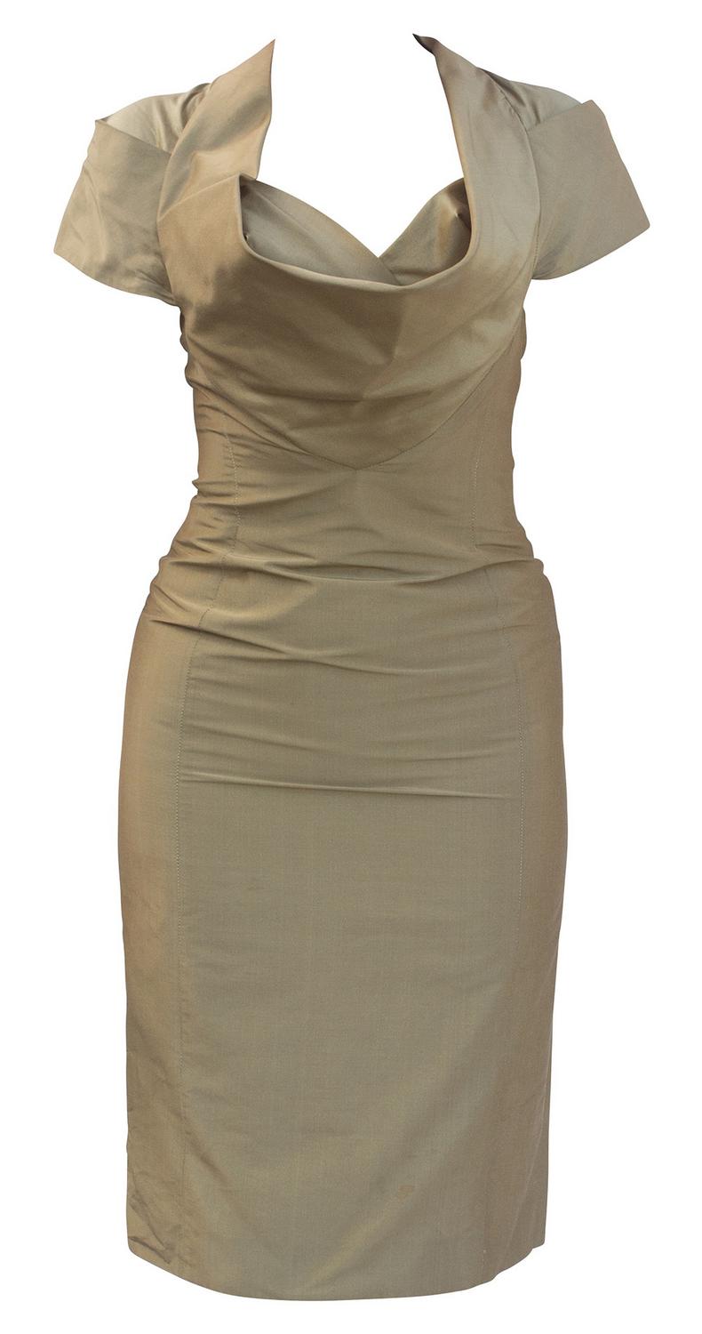 Vivienne Westwood GOLD DRESS Description: lining dress made in silk and...