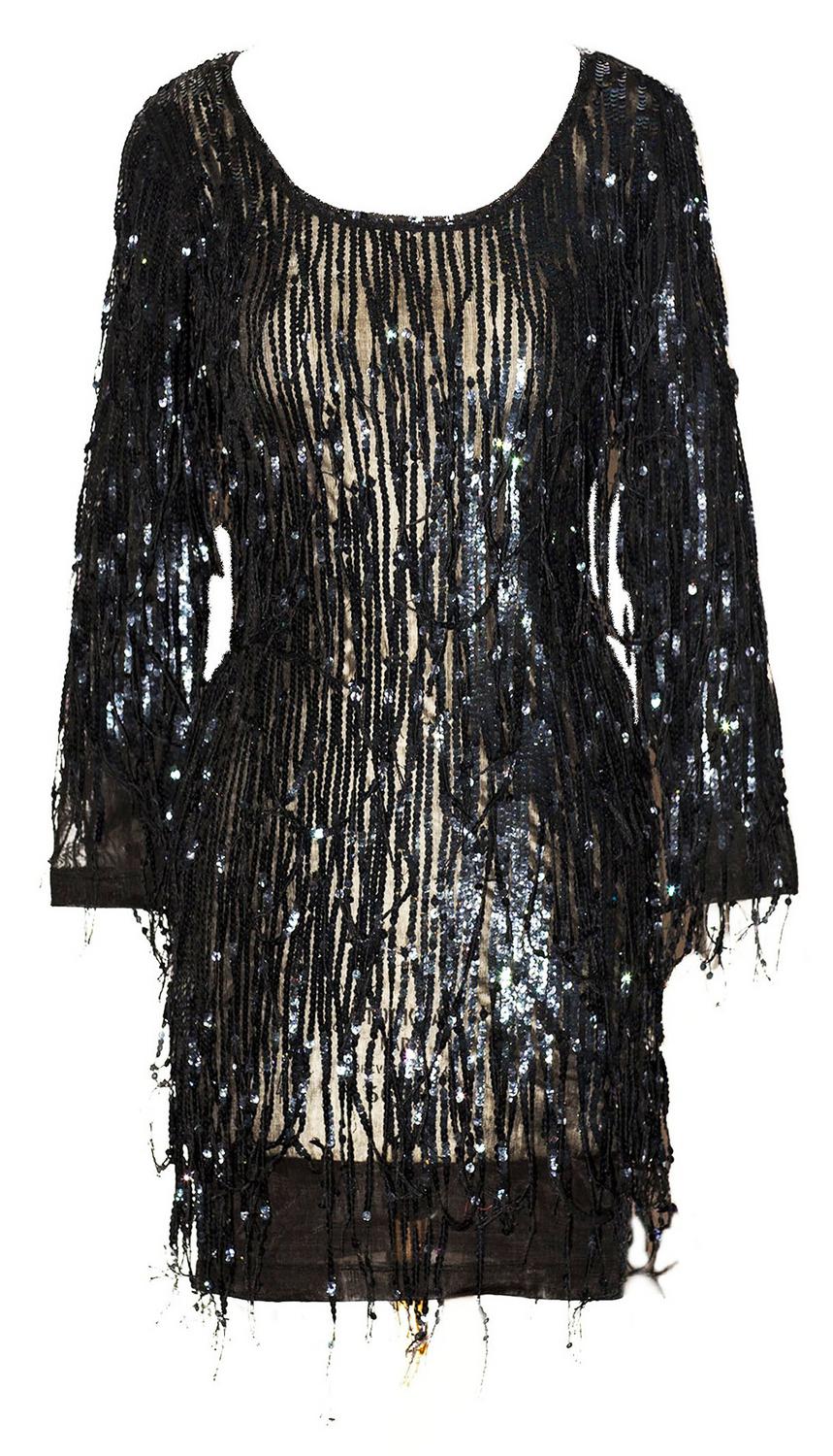 Jean Paul Gaultier IRIDISCENT SEQUINS DRESS Description: stretch corsetry...