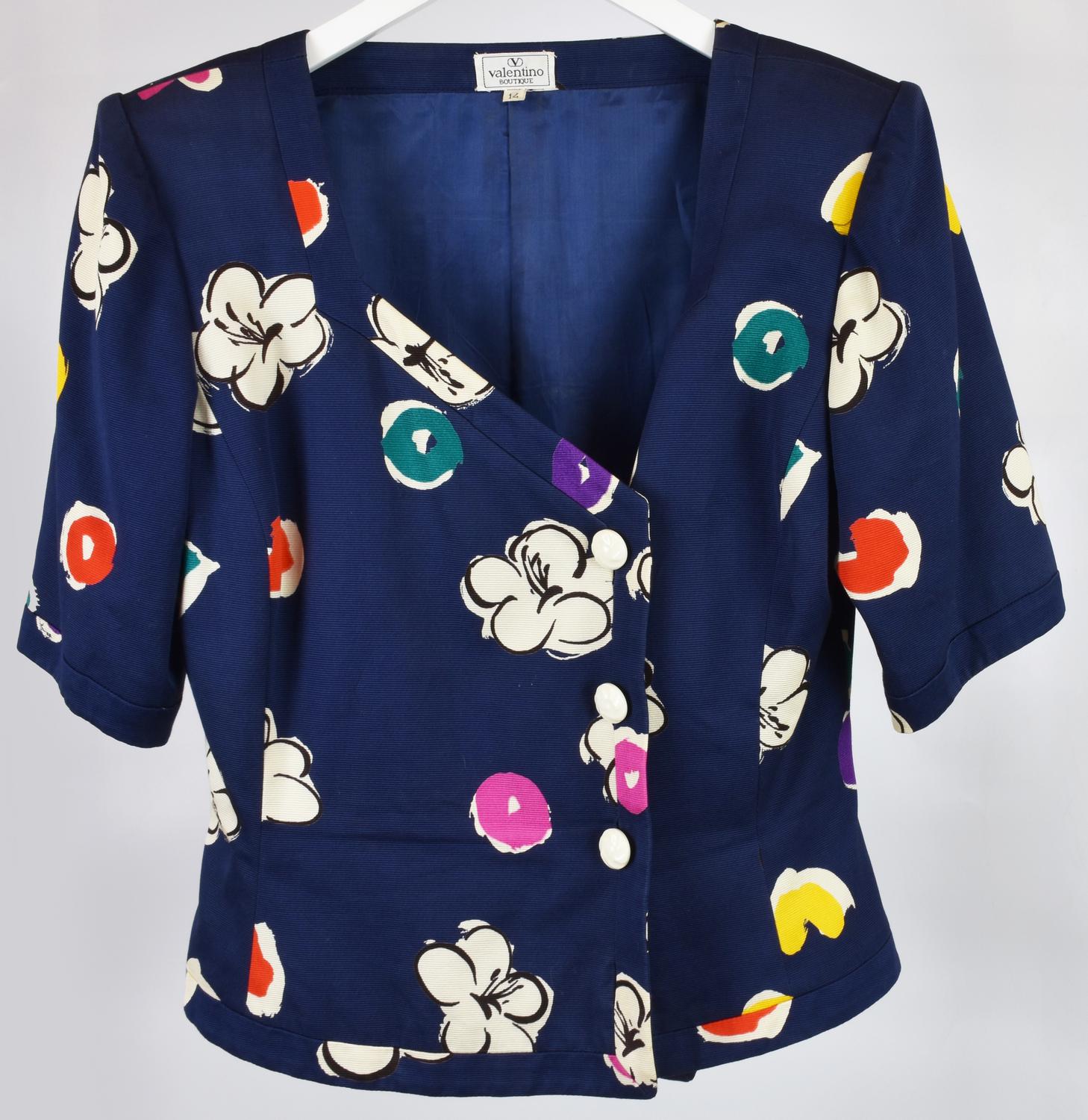 Valentino Boutique FLOWER JACKET DESCRIPTION: Fitted short-sleeved jacket...