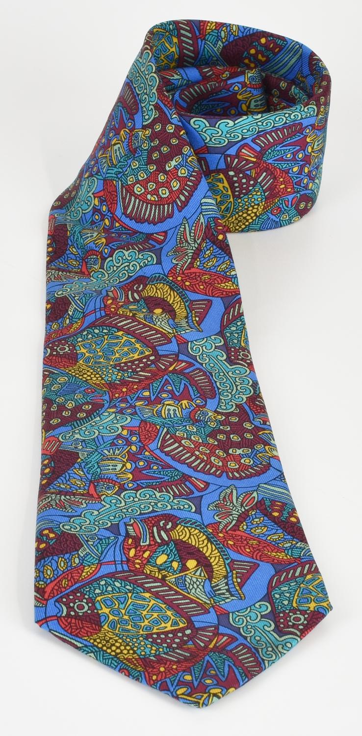 Hermes SILK TIE DESCRIPTION: Silk tie with a patterned design. Code: 7344 EA....