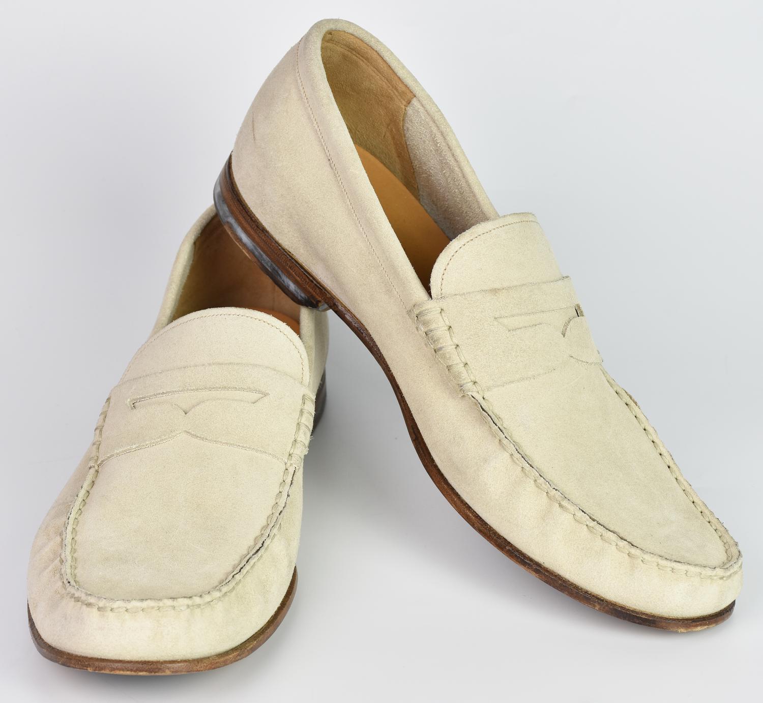 Bally SUEDE LOAFER DESCRIPTION: Beige suede loafers for men. Size 10 EU. Made...