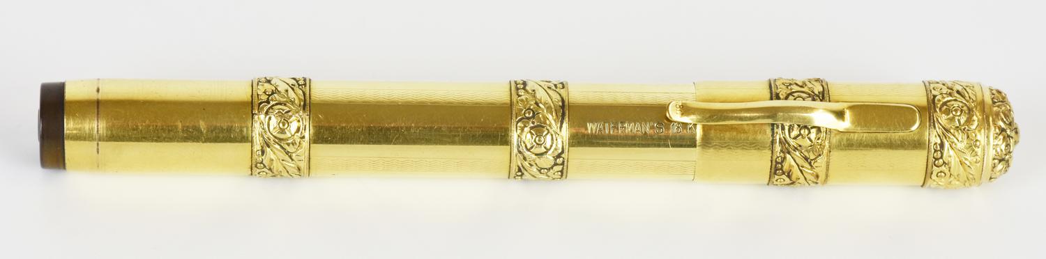 Waterman IDEAL FOUNTAIN PEN DESCRIPTION: Retractable fountain pen with an 18K...