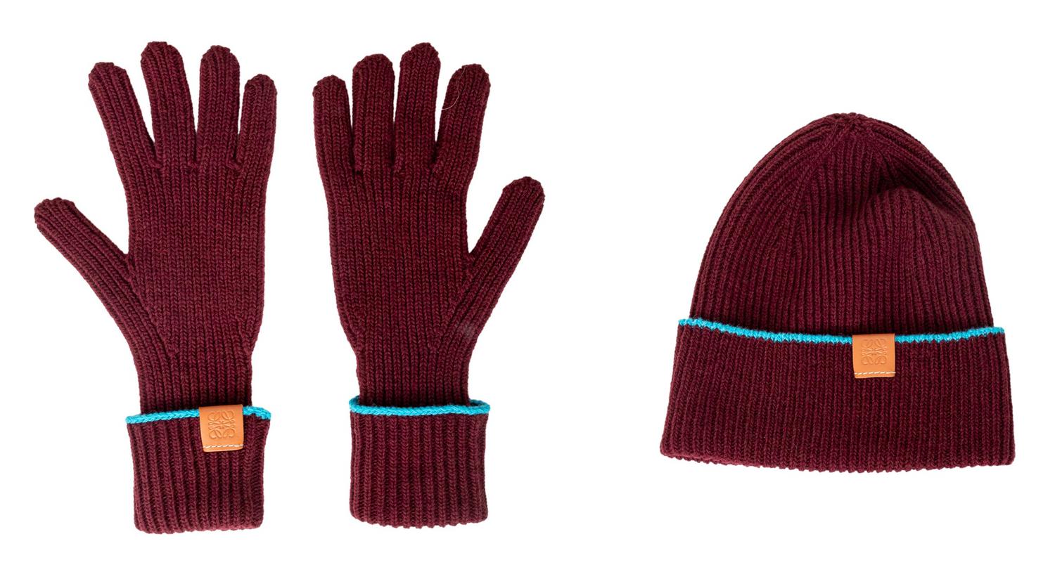 Loewe KNITTED HAT AND GLOVE SET DESCRIPTION: Upgrade your winter accessories...