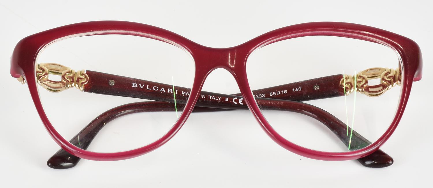 Bvlgari GLASSES DESCRIPTION: Bvlgari eyeglasses with acetate frame and...