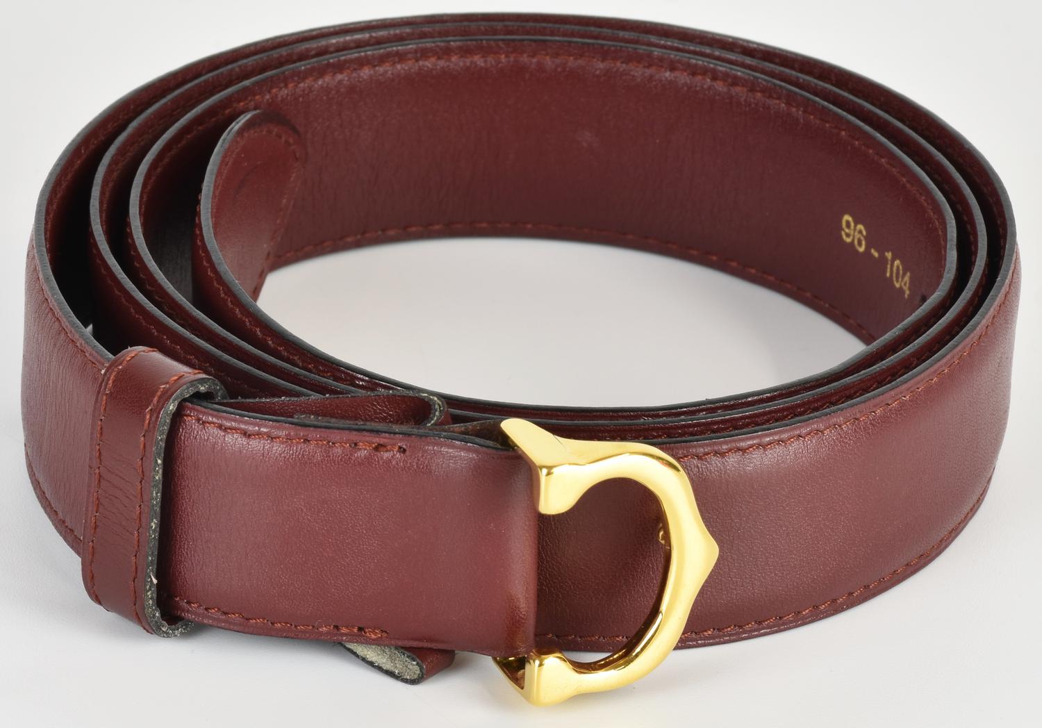 Must de Cartier LEATHER BELT DESCRIPTION: A leather belt in the iconic...