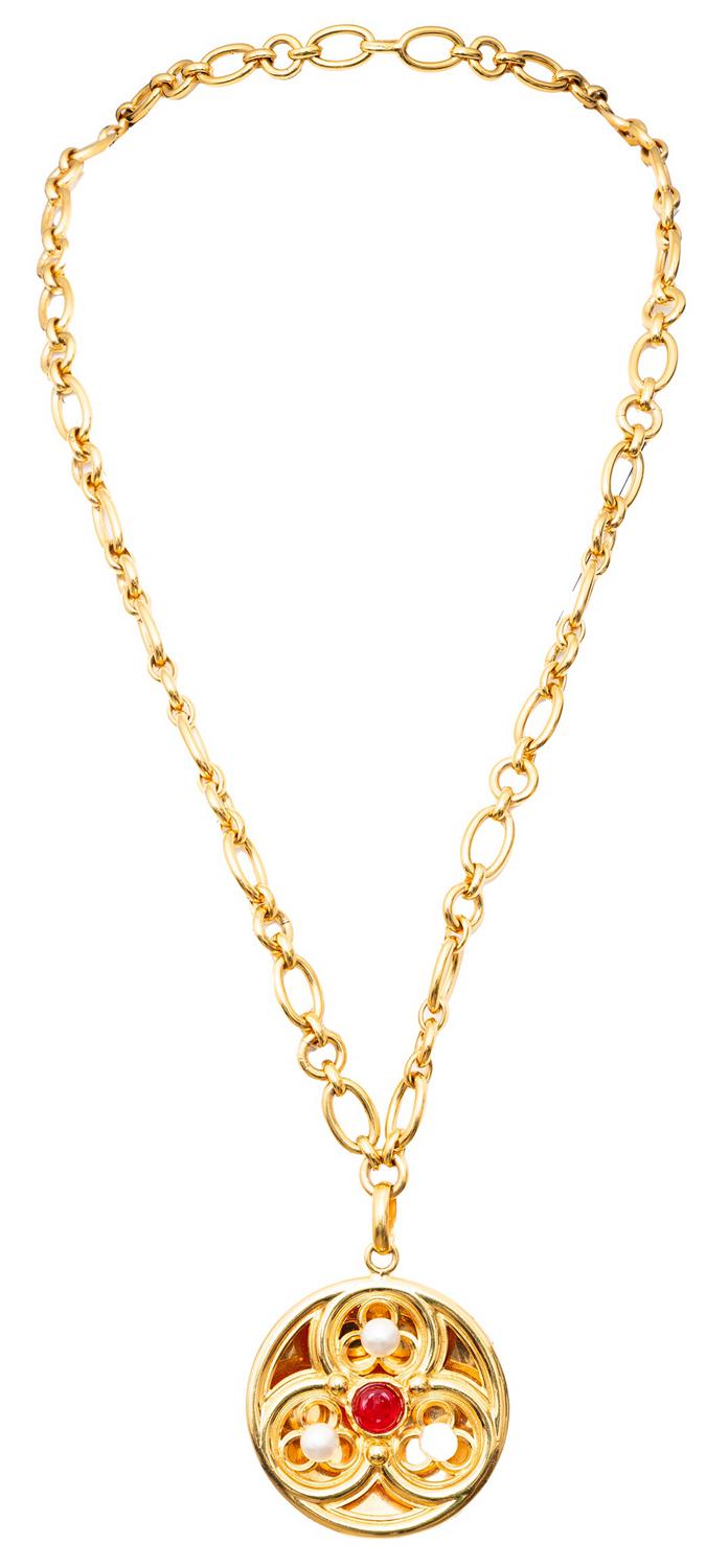 Chanel NECKLACE WITH MEDALLION DESCRIPTION: Step up your accessory game with...