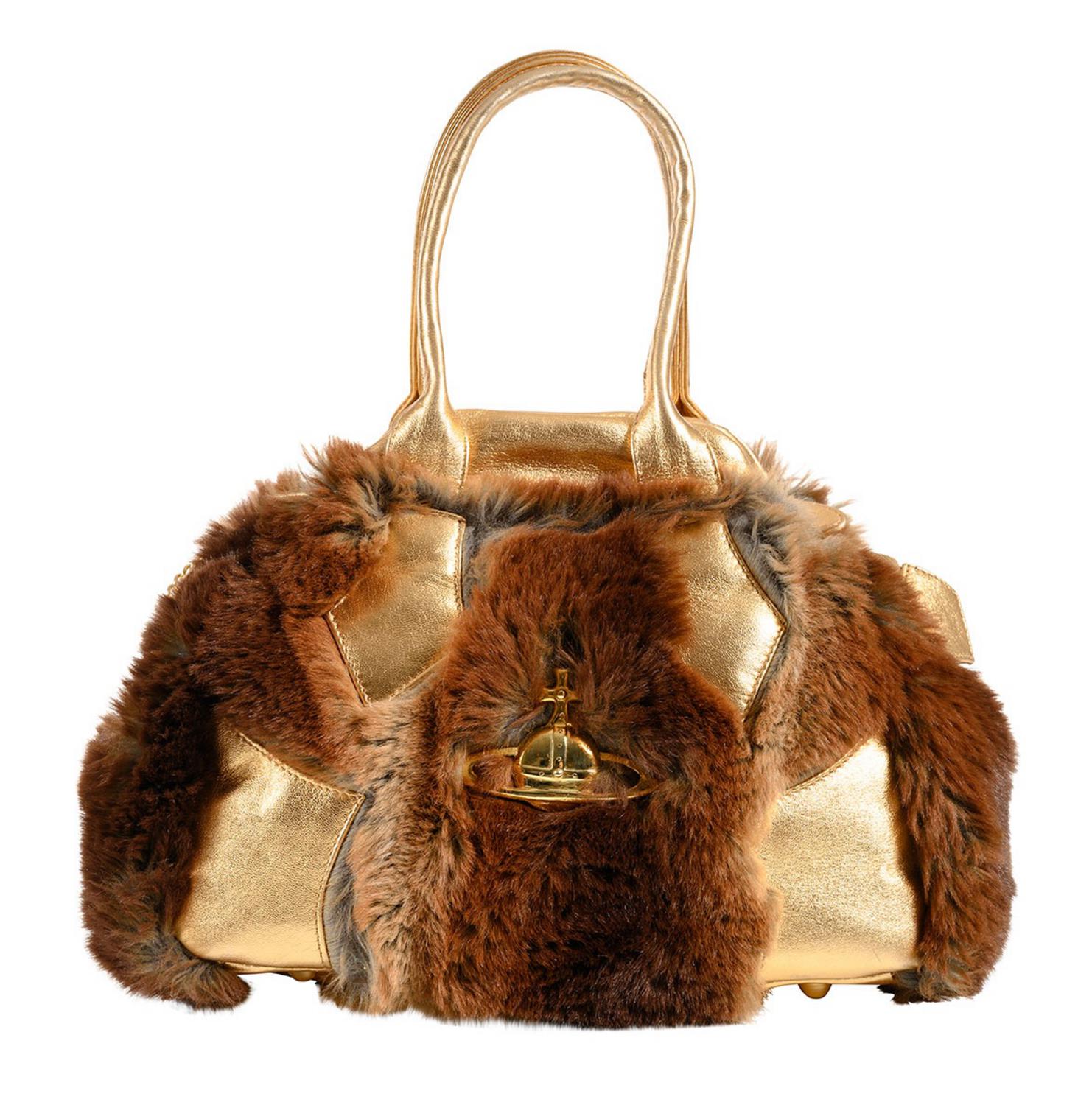 VIVIENNE WESTWOOD Fake Fur Bag DESCRIPTION: Fake fur and leather bag from...