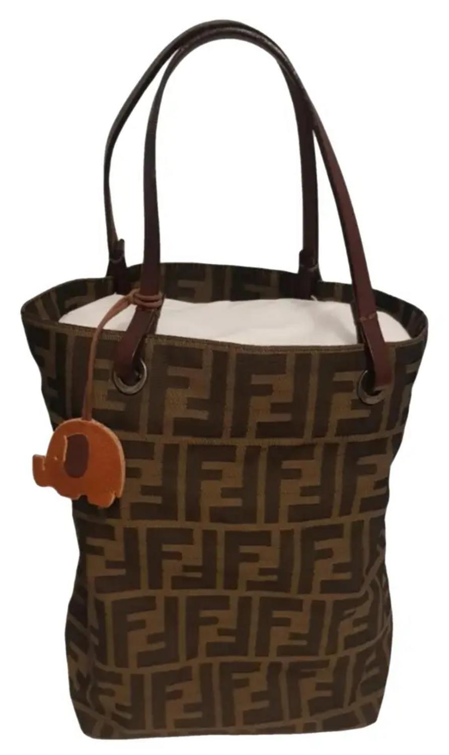 Fendi BUCKET BAG DESCRIPTION: Bucket bag in Zucchino monogram fabric with...