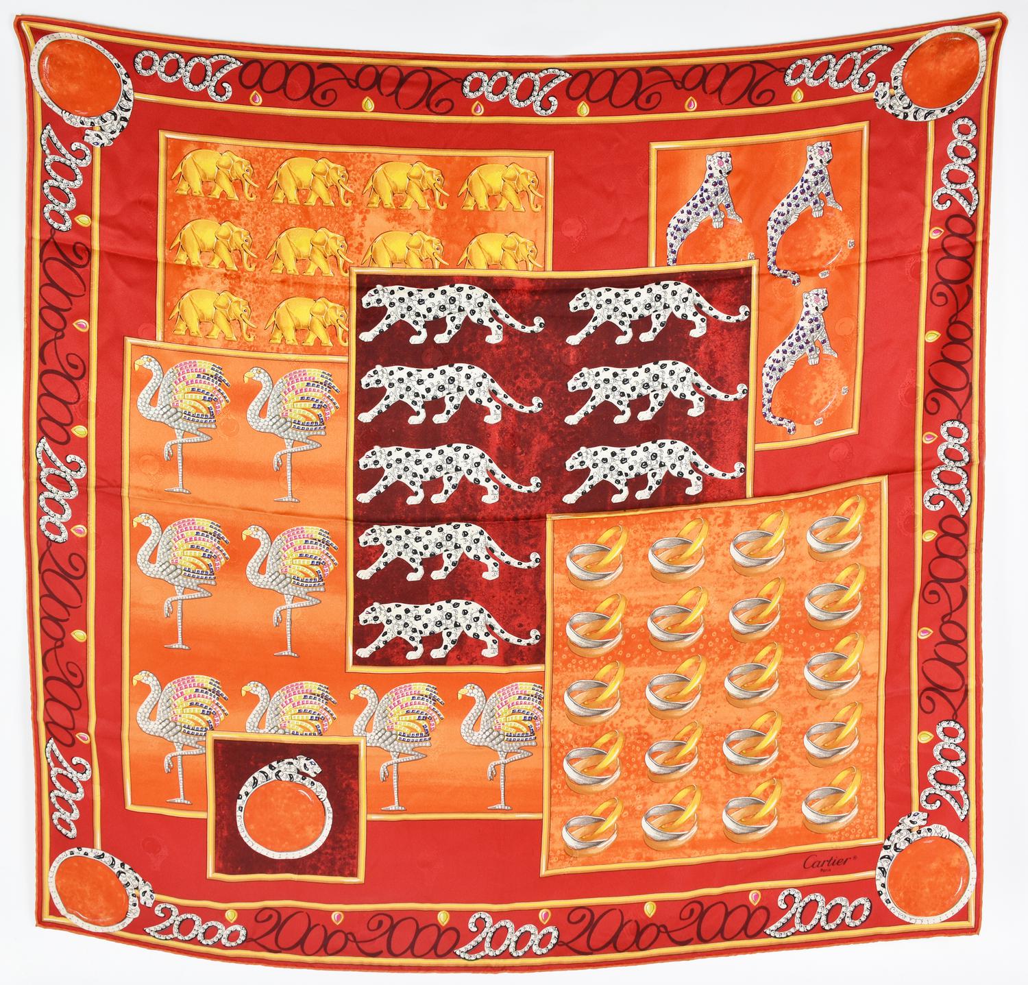 Cartier FOULARD DESCRIPTION: Scarf, likely made of silk, dedicated to the...