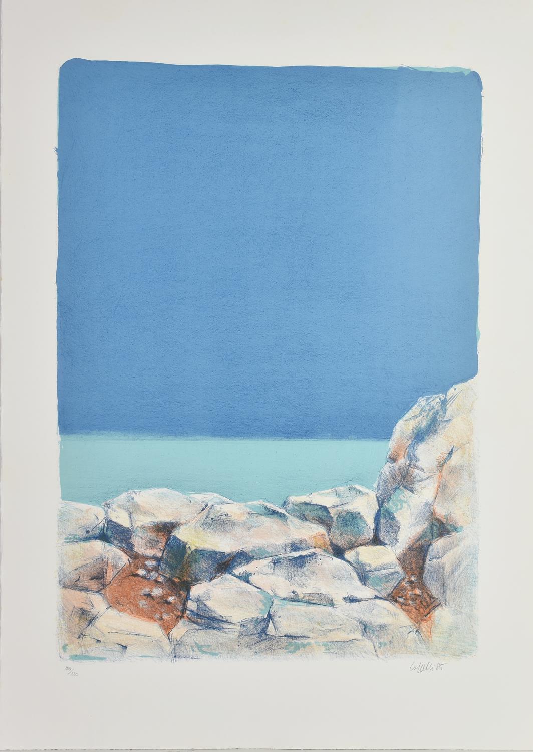 Giovanni Cappelli SCORCIO DI MARE, 1985 litografia, cm 70x50; es. 100/120...