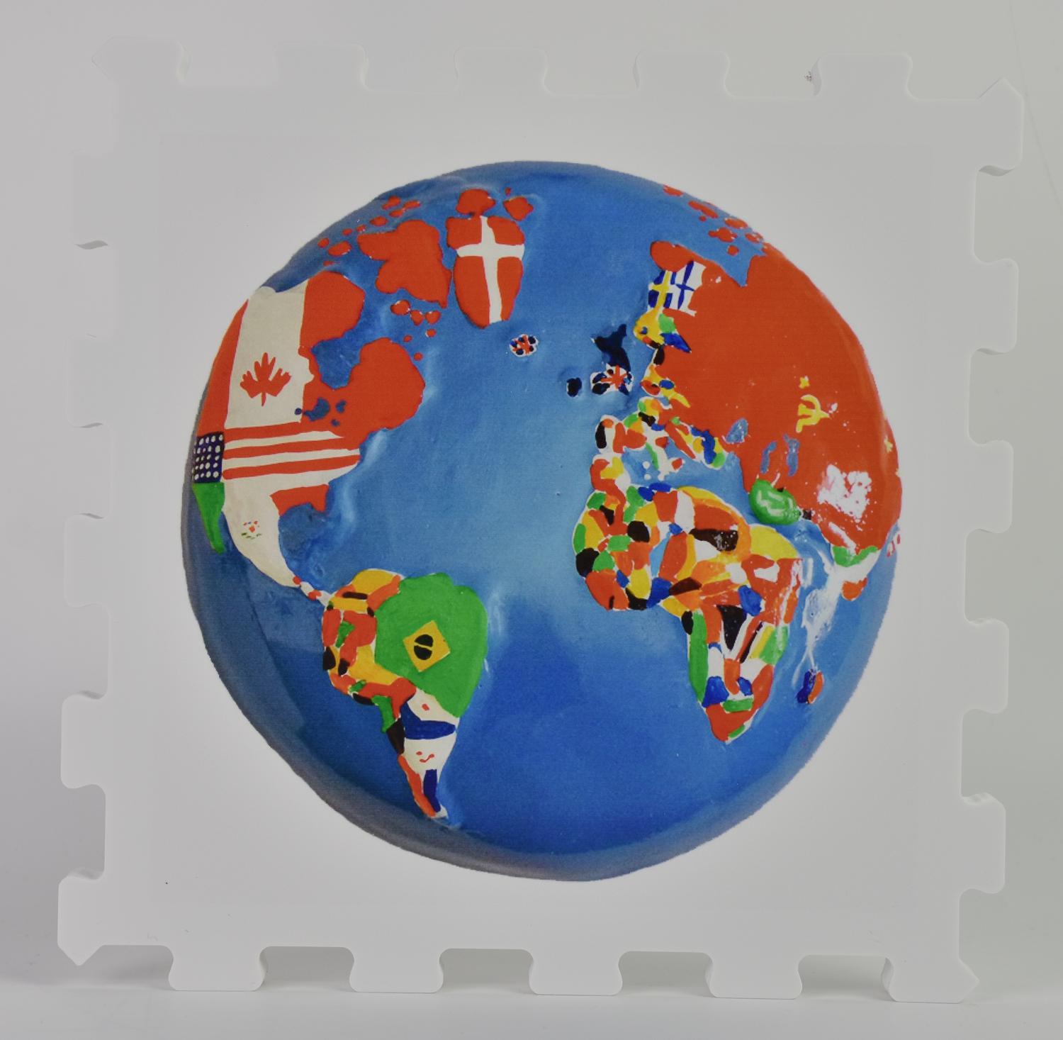 Gianni Cella DISEGNARE IL MONDO-OMAGGIO A BOETTI stampa UV su FX high quality...