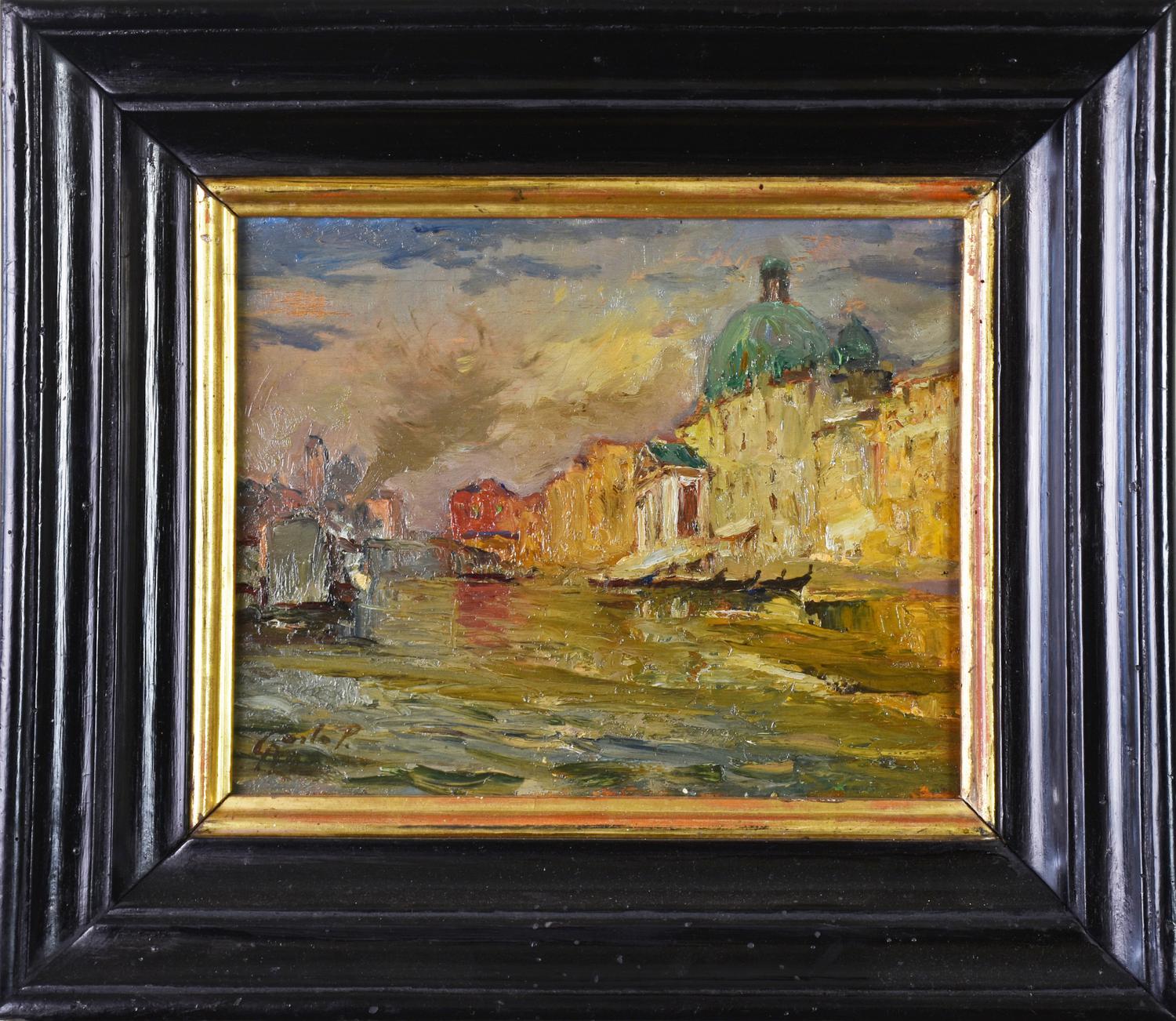 Carlo Paolo Agazzi, (1870 - 1922) VENEZIA olio su tavola, cm 33,5x39 (con...