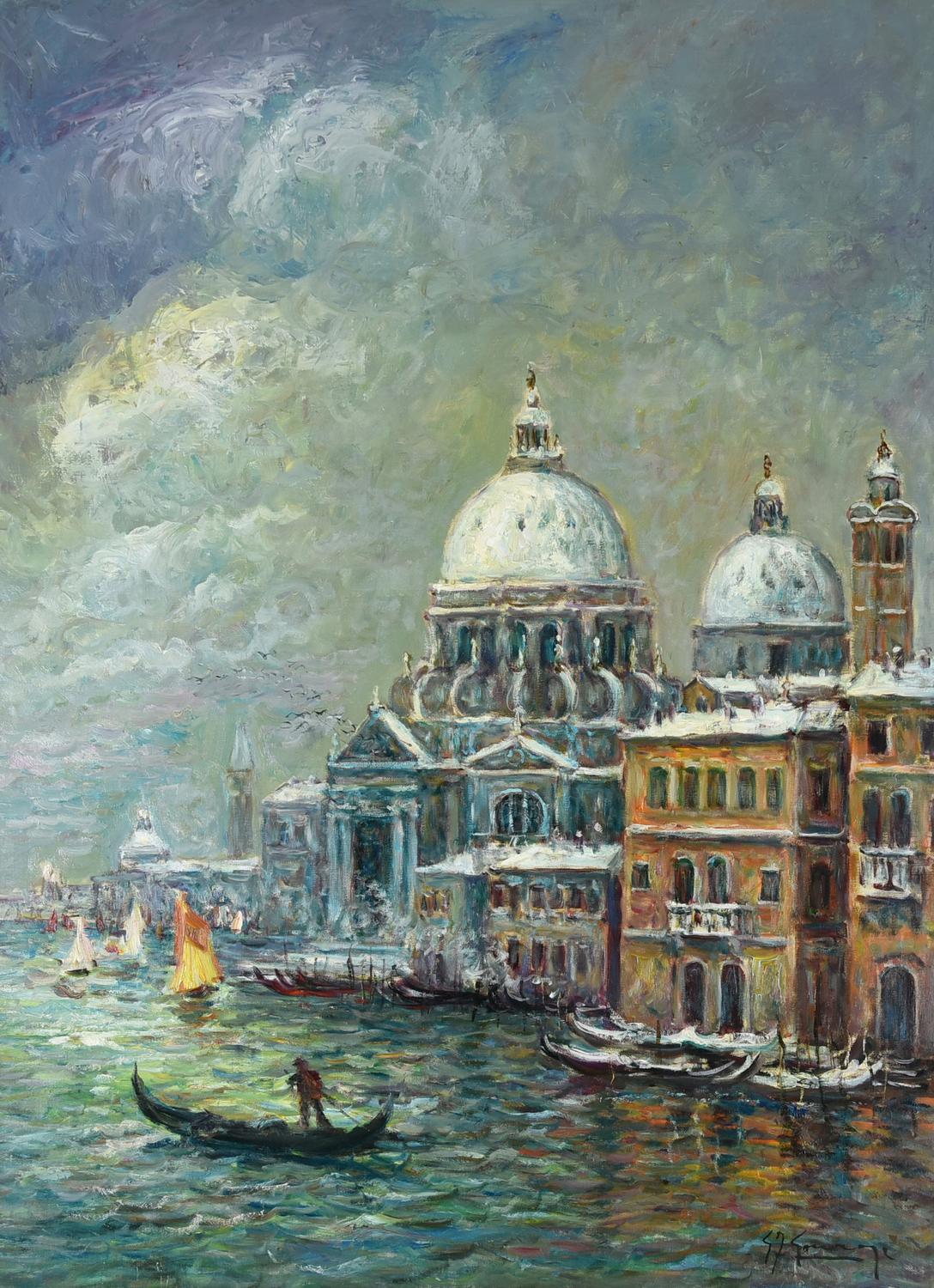 Giovan Francesco Gonzaga (1921 - 2007) LA CHIESA DELLA SALUTE SOTTO LA NEVE,...