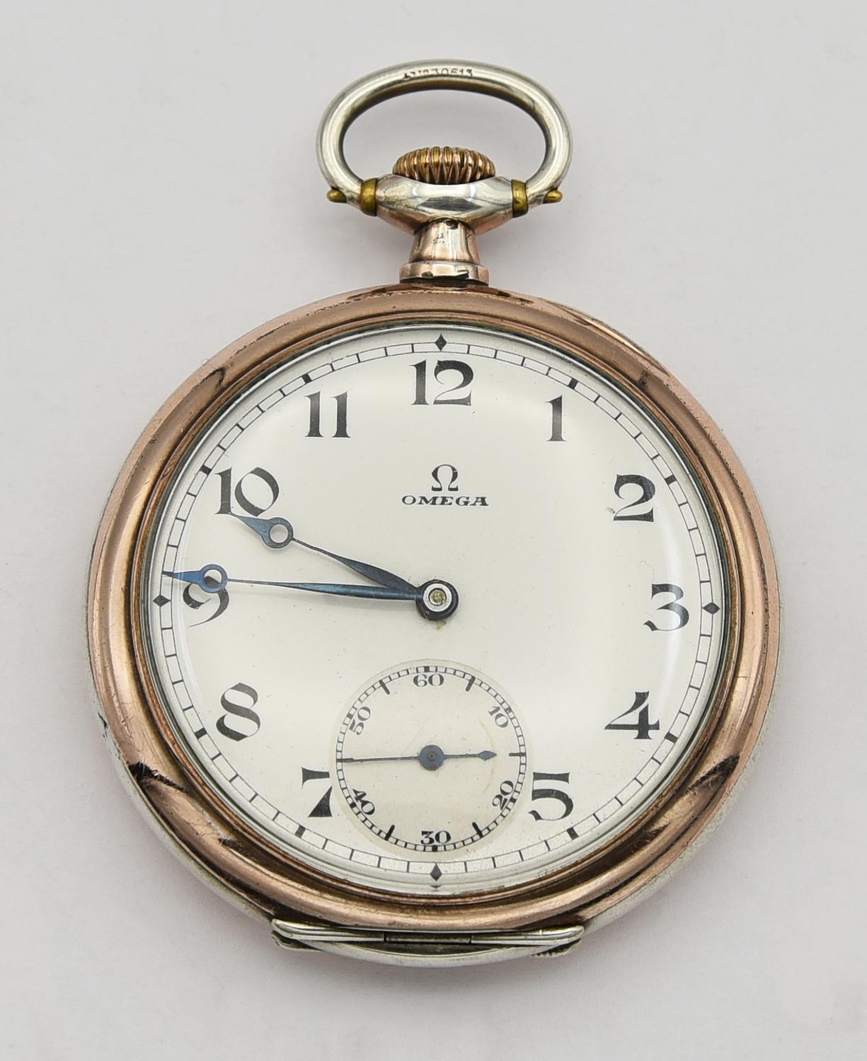 OROLOGIO DA TASCA IN ARGENTO OMEGA GENEVE, ANNI '20 DEL 1900 CASSA: in...