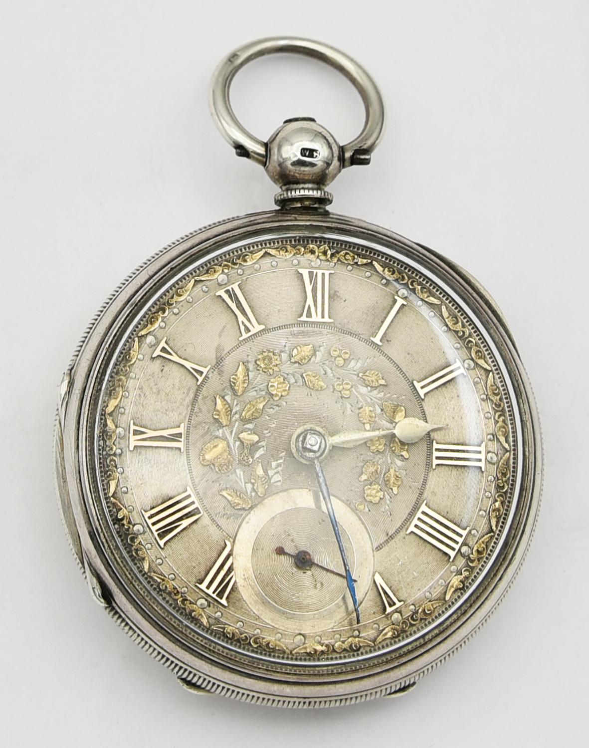 Orologio da tasca, Londra, fine 800, argento 925/1000 CASSA: in argento con...