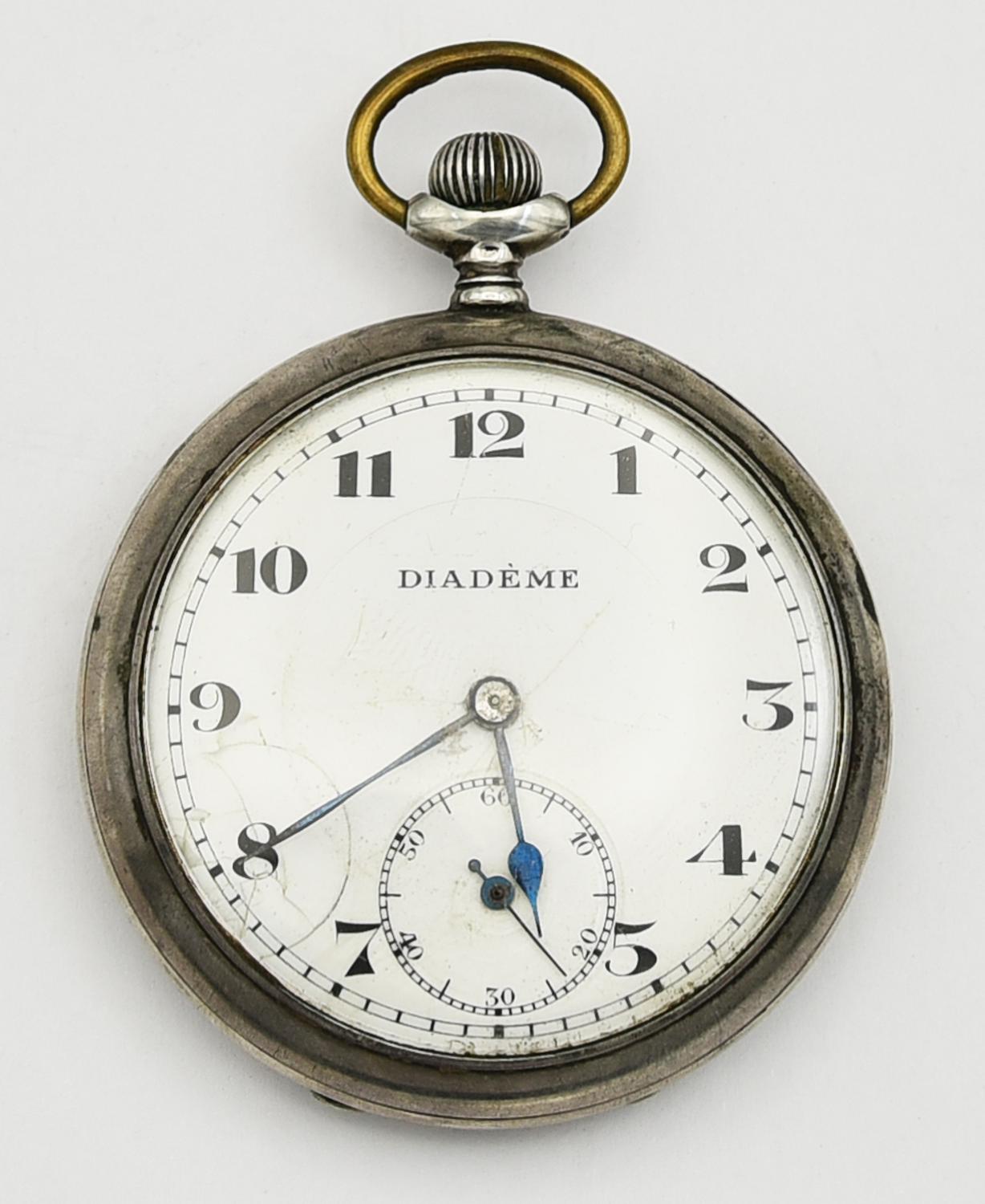 Orologio da tasca Diademe, Svizzera, primi 900, argento 800/1000 CASSA: in...
