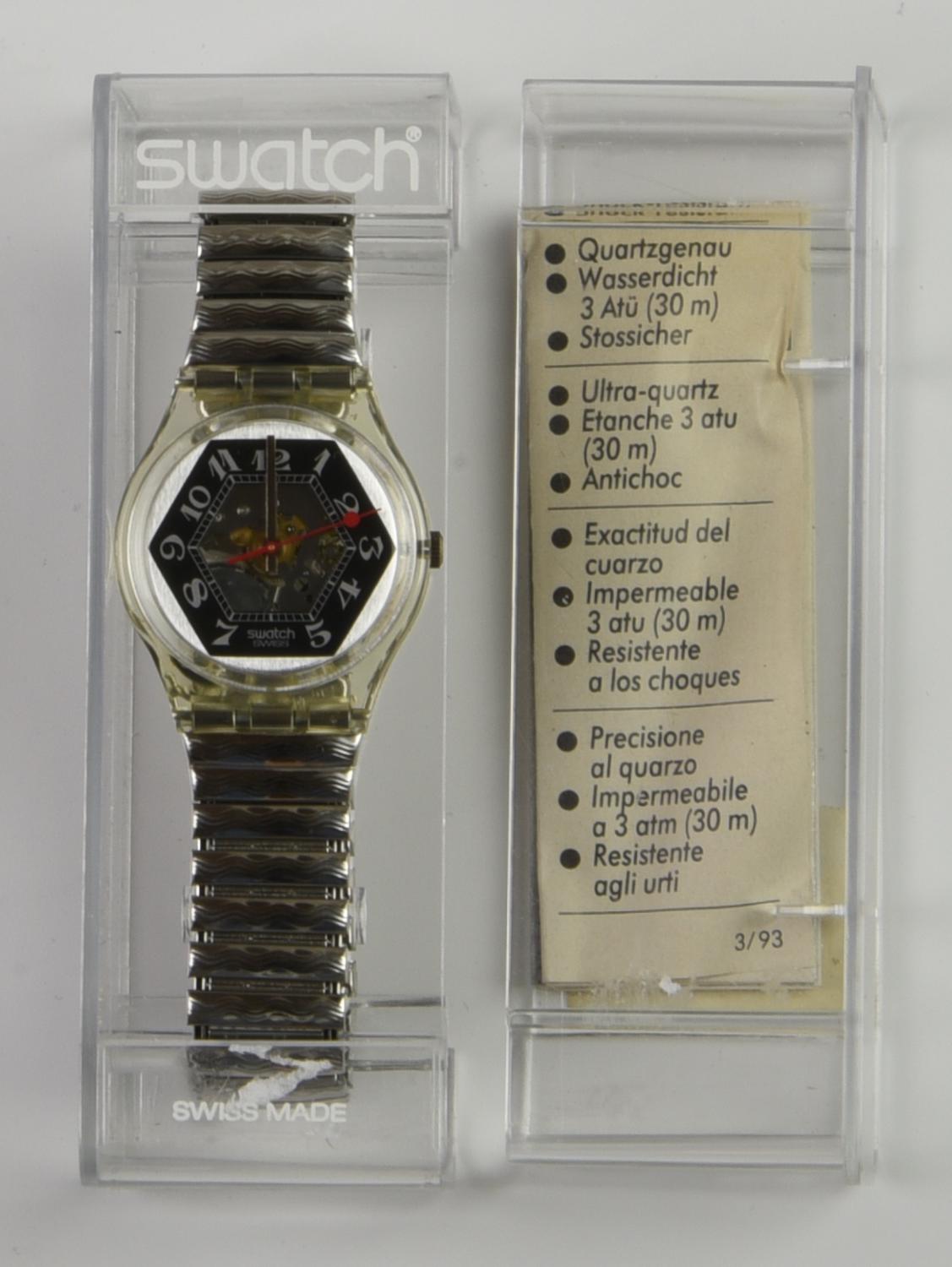 SWATCH, 1993 mod. BLACK JADE, cod GK158 anno 1993 Completo di scatola e...