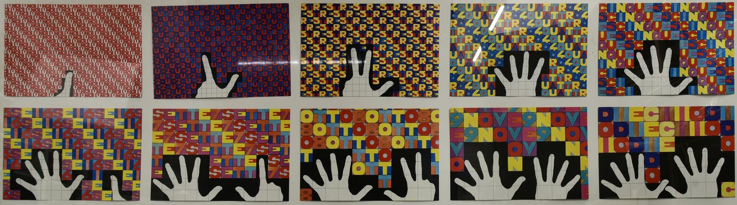 Alighiero Boetti DA UNO A DIECI, 1980 stampe a colori su cartoncino...