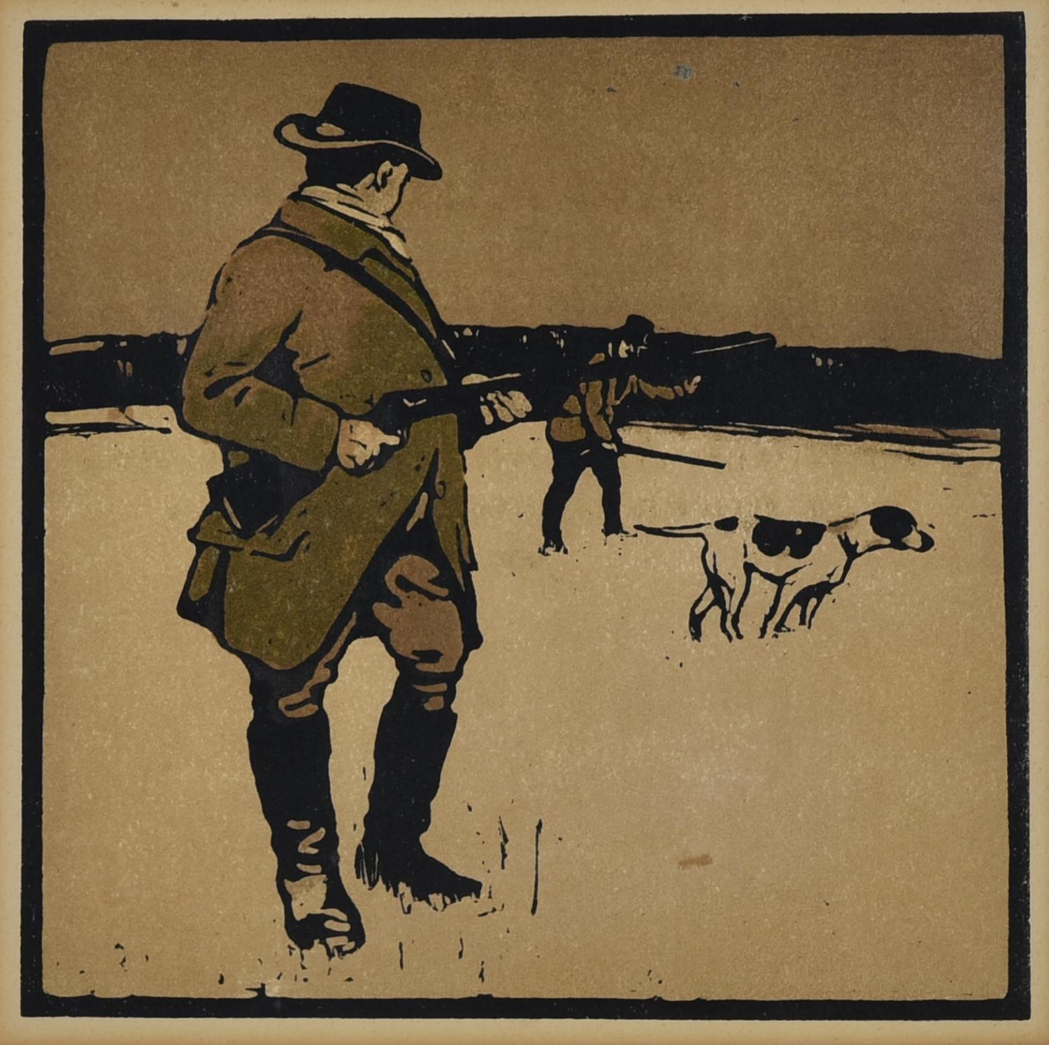 SEPTEMBER SHOOTING, Inghilterra 1898 cromolitografia, cm 43x37 (con cornice)...