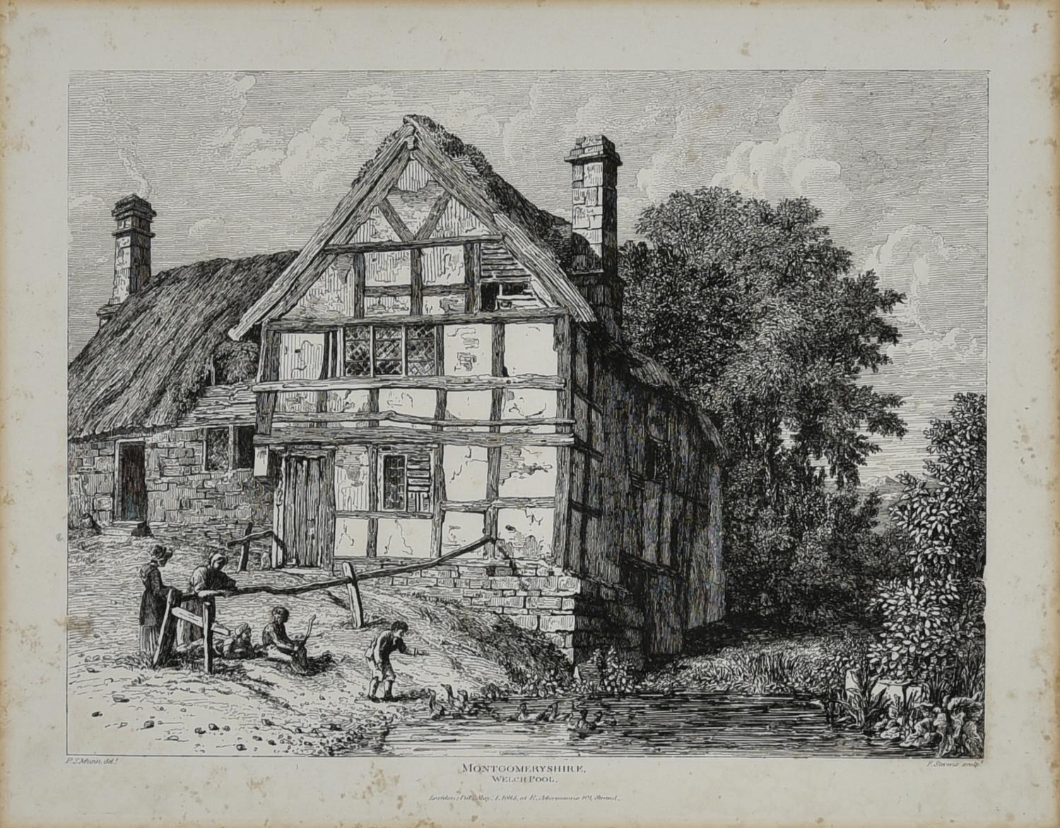 MONTGOMERYSHIRE WELCH POOL, Londra 1815 acquaforte, cm 41,9x49,9 (con...