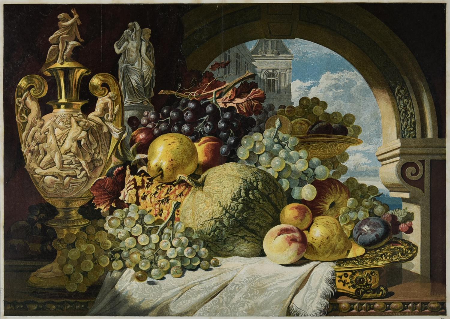 FAIR AND FRUITFUL ITALY, 1858 cromolitografia, cm 54x68 (con cornice) sul...