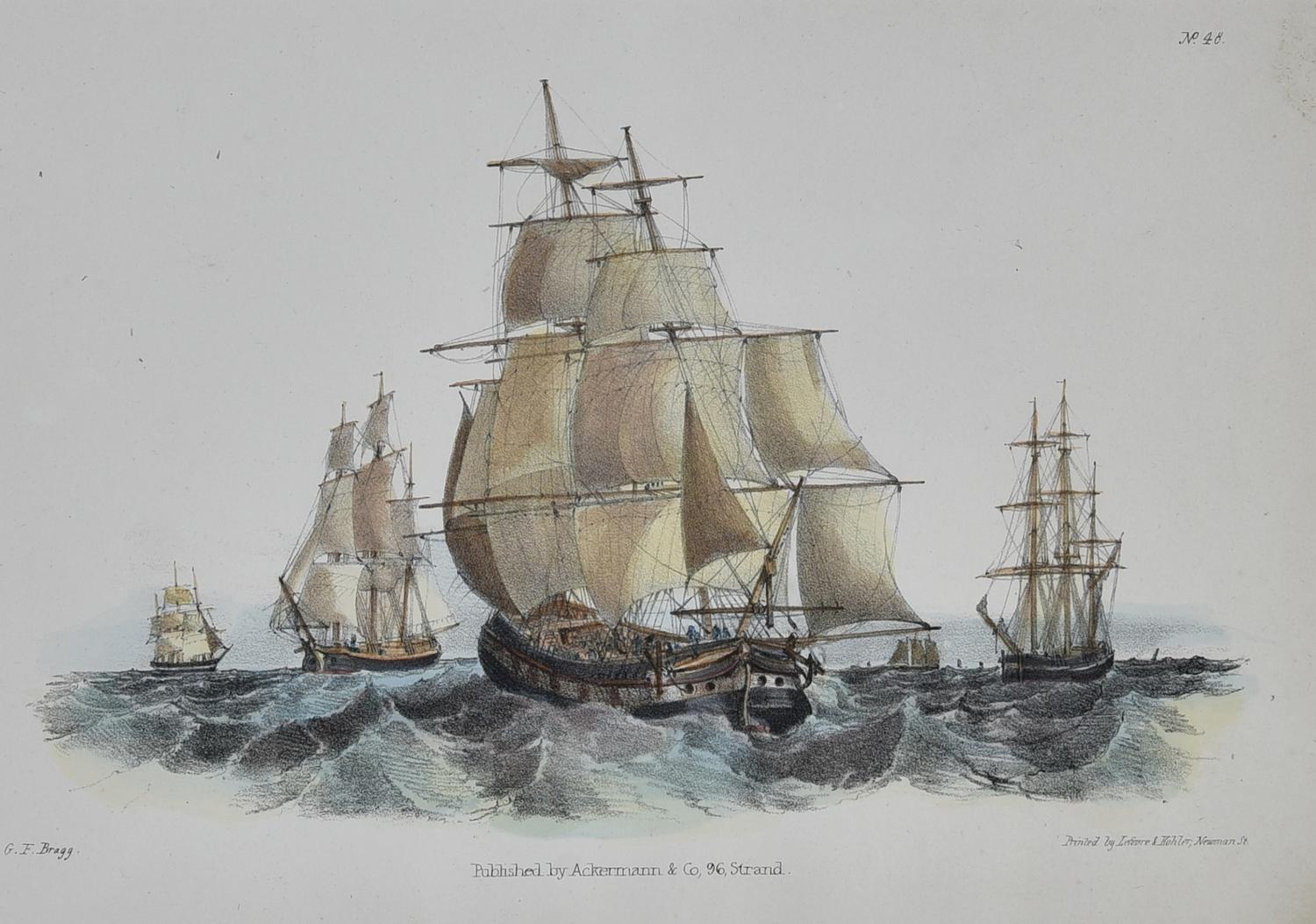 SENZA TITOLO, 1830 circa litografia con acquarellatura coeva, cm 36,9x44,7...