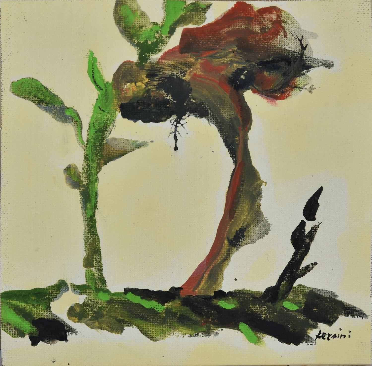 Luigi FersinI (1932) FIORI, 2007 olio su cartoncino telato, cm 20x20 firma...