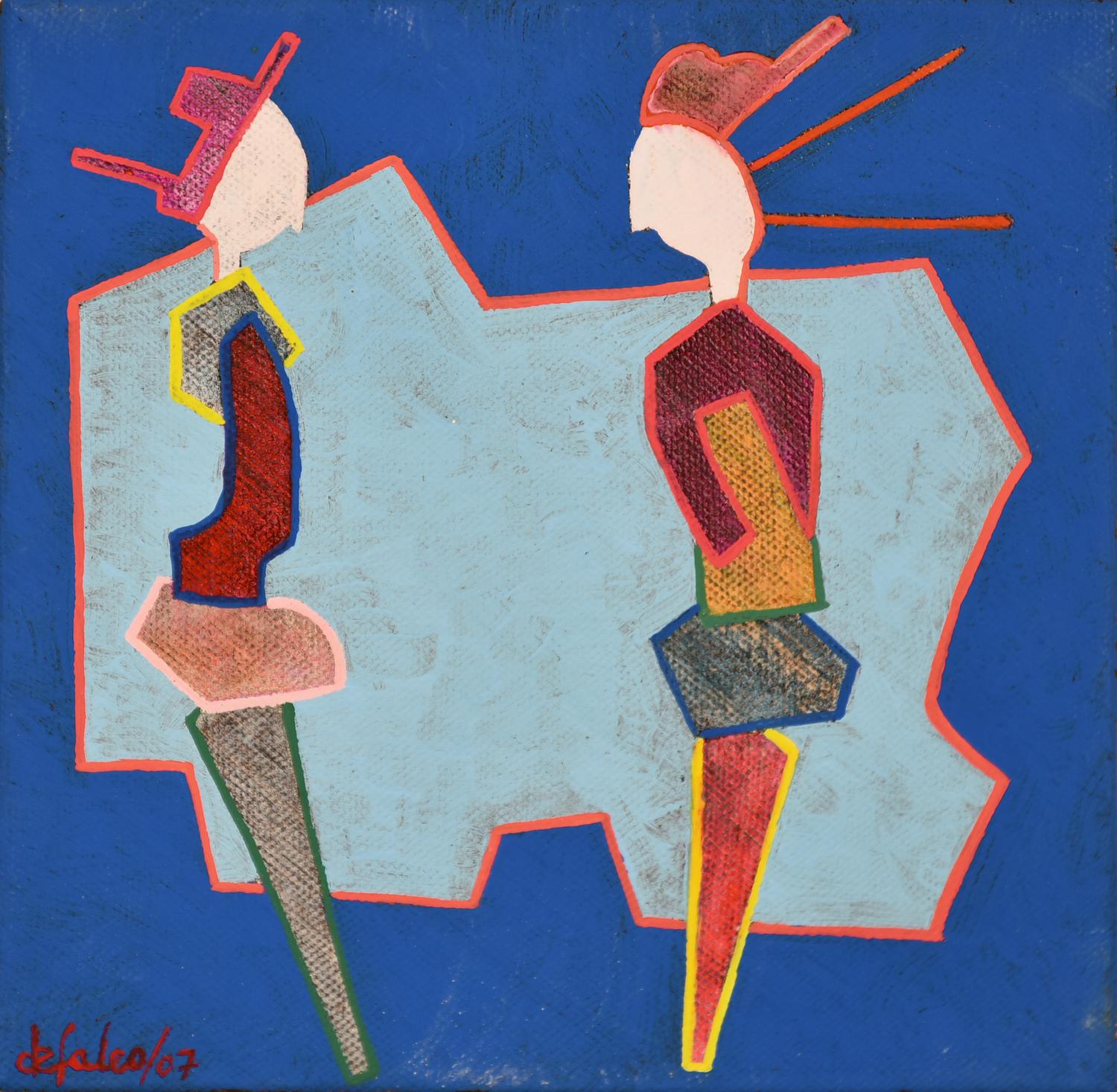 Ciro De Falco (1930) APERTURA ALARE, 2007 acrilico su tela, cm 20x20 firma e...