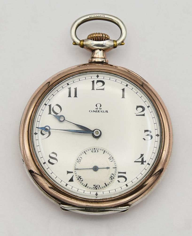 OROLOGIO DA TASCA IN ARGENTO OMEGA GENEVE, ANNI '20 DEL 1900 CASSA: in...