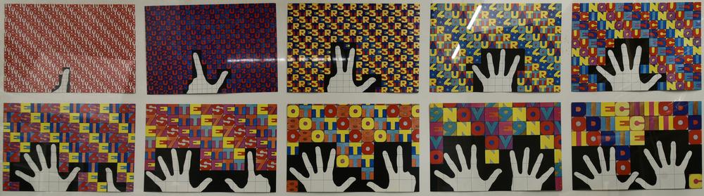 Alighiero Boetti (1940 - 1994) DA UNO A DIECI, 1980 stampe a colori su...