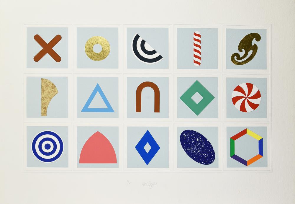 Lucio Del Pezzo (1933 - 2020) SENZA TITOLO (CASELLARIO) serigrafia e collage...