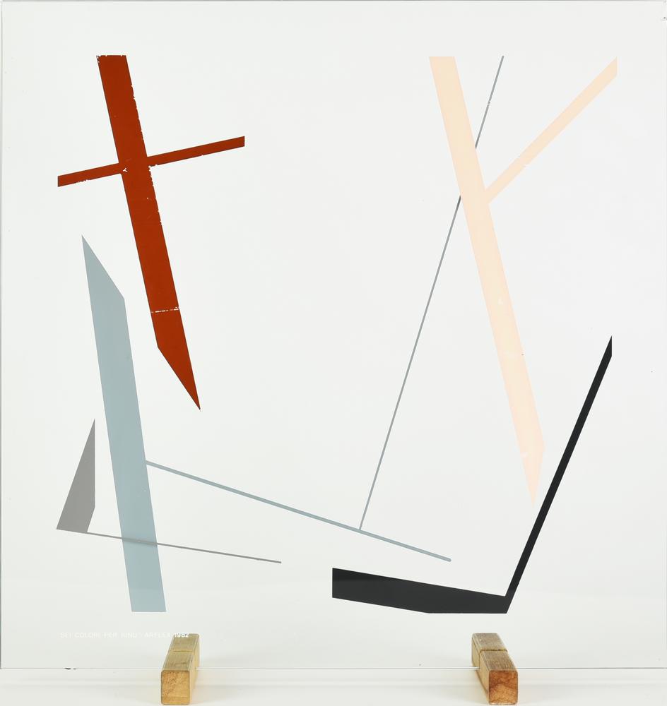 Gianfranco Pardi (1933) SEI COLORI PER KINU, 1982 serigrafia su vetro, cm...