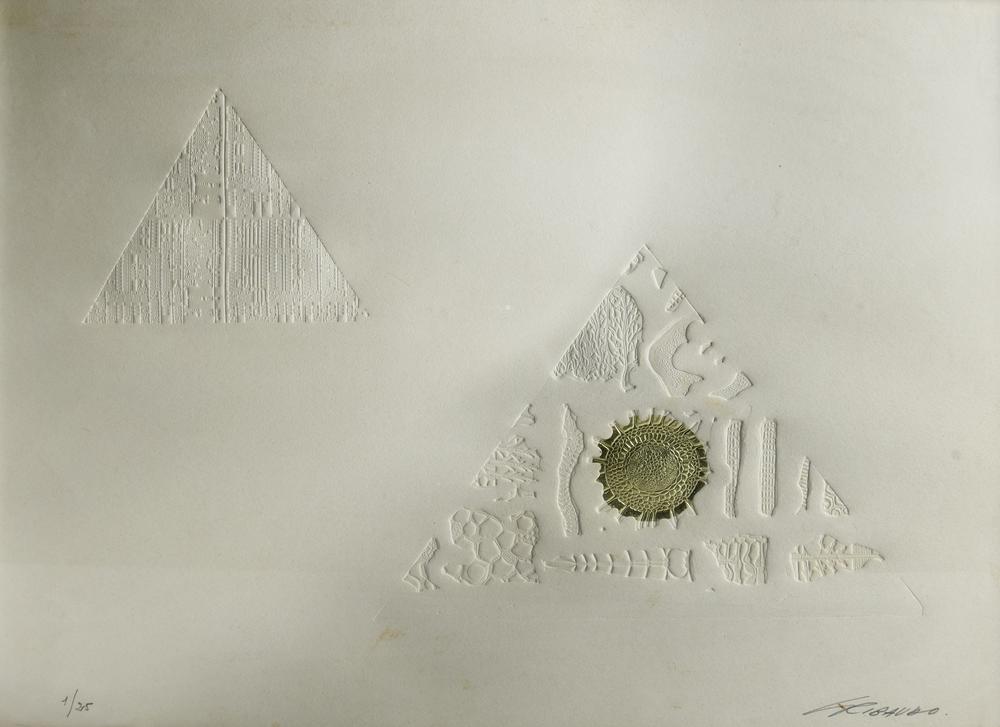 Ezio Gribaudo (1929) SENZA TITOLO (DALLA CARTELLA EGITTO 3000 A.C.), 1973...