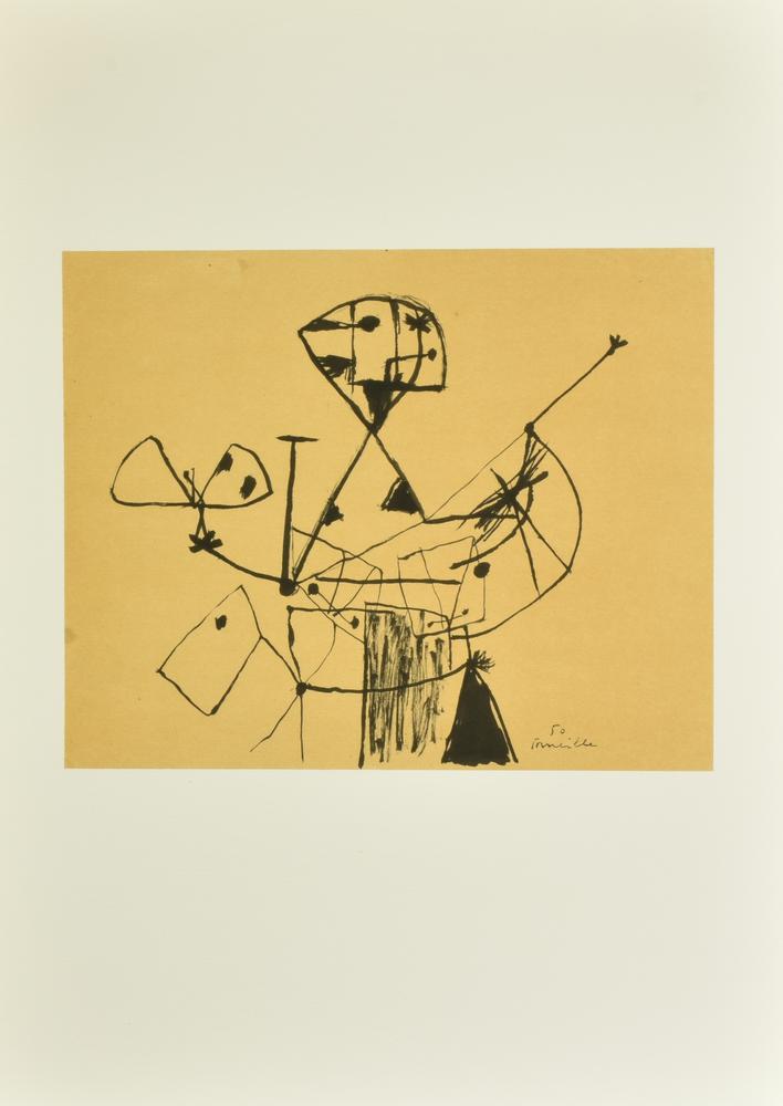 D'apres Corneille IL CACCIATORE DI FARFALLE, 1983 litografia su carta, cm...
