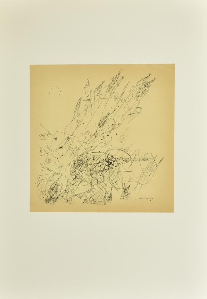 D'apres Corneille VISI NELLA CITTA', 1983 litografia su carta, cm 52x37 firma...