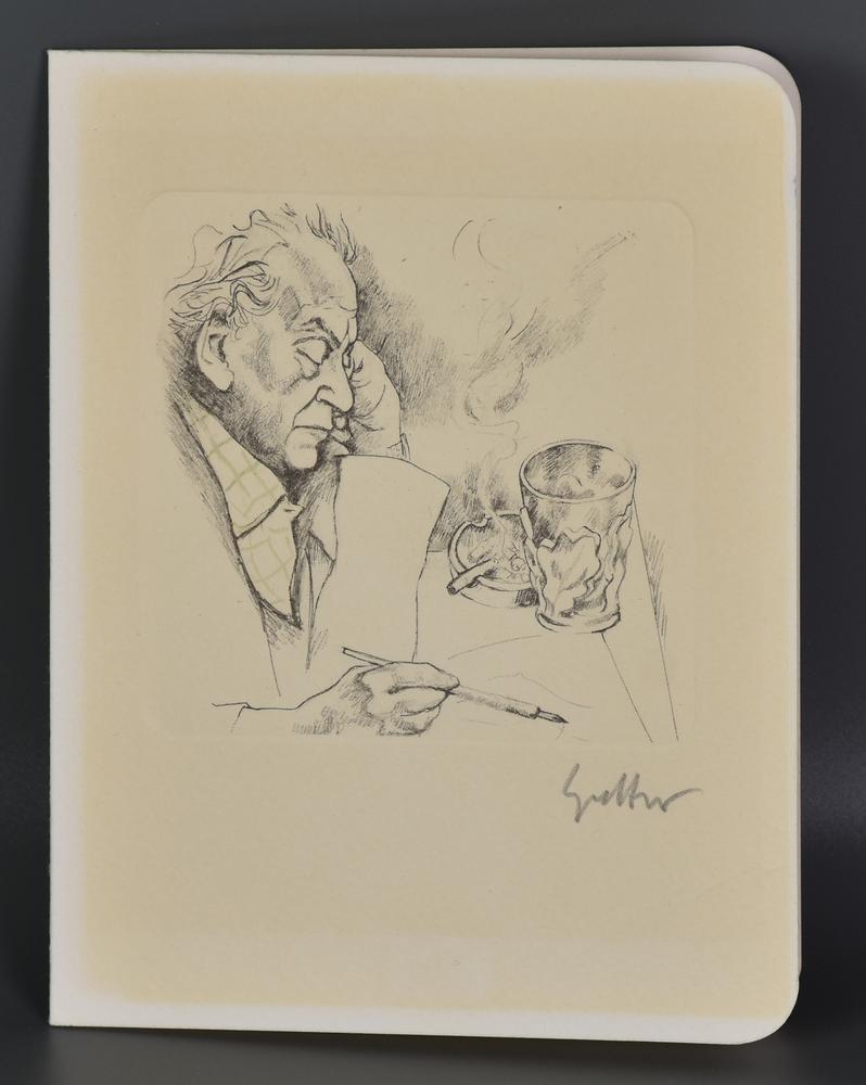 Renato Guttuso (1911 - 1987) AUTORITRATTO fotolitografia a 4 colori su...
