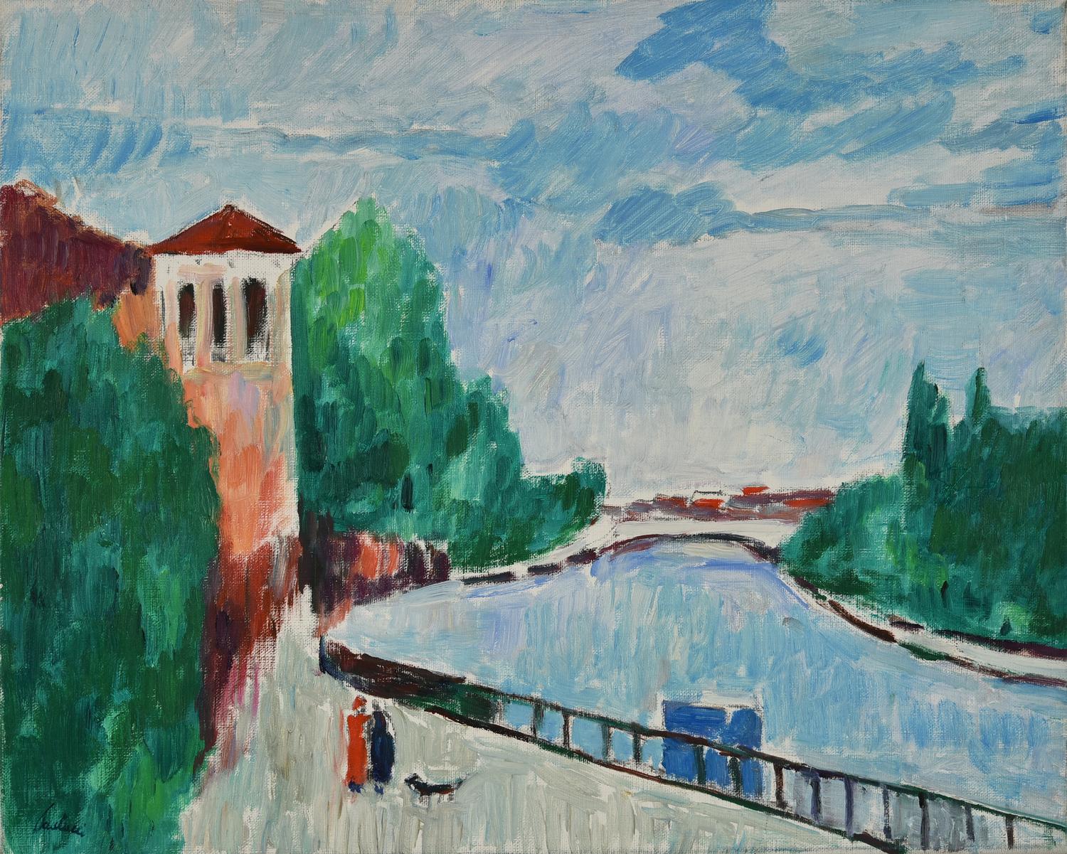 Enrico Paulucci (1901 - 1999) CASTELLO DEL VALENTINO, 1984 olio su tela, cm...