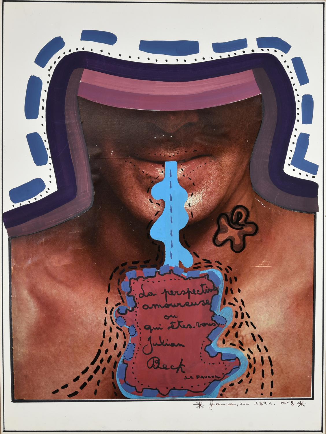 Jean Claude Faucon (1939 - 2006) LA PERSPECTION AMOREUSE, 1971 collage e...