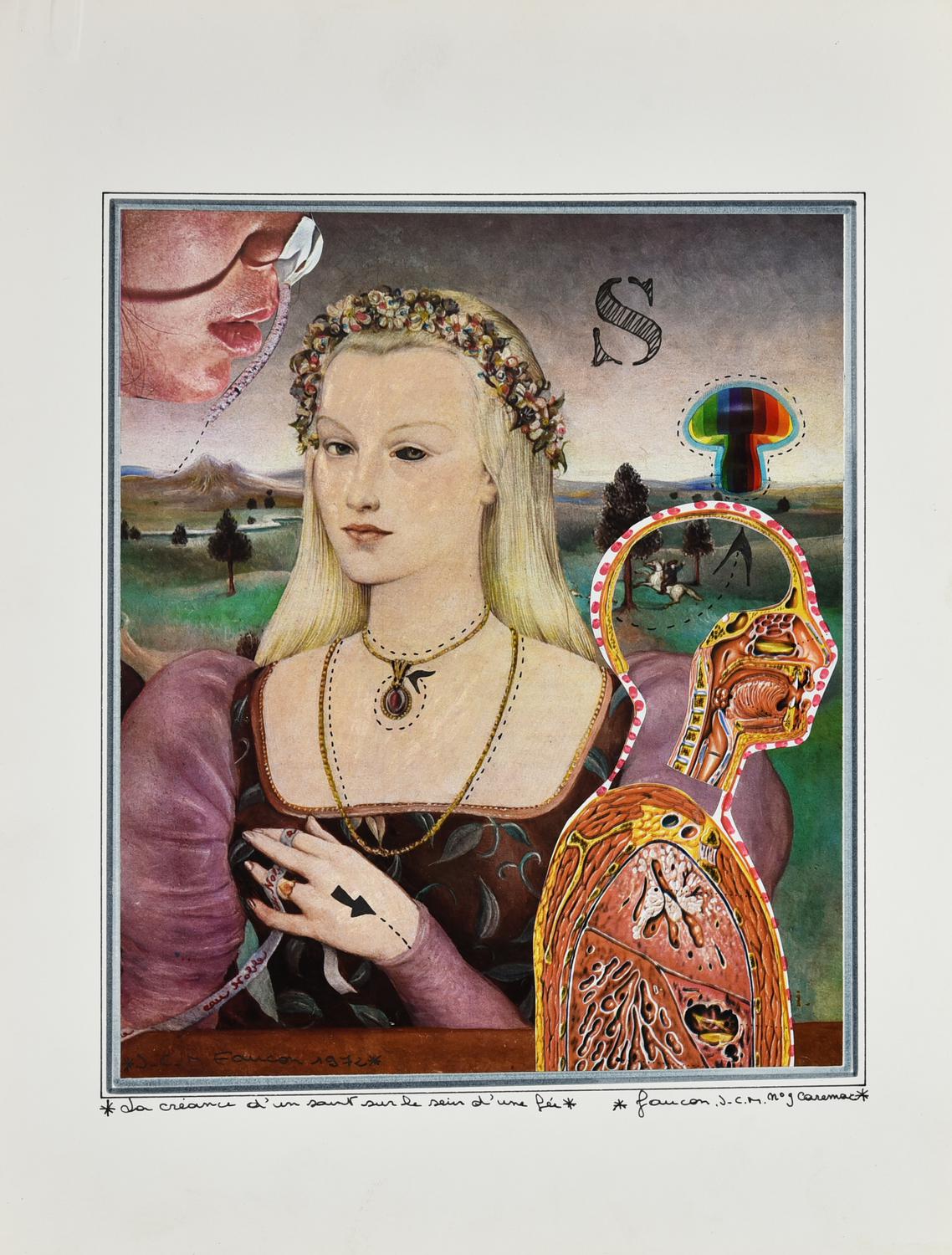 Jean Claude Faucon (1939 - 2006) LA CREANCE D'UN SANT SUR LE SEIN D'UNE FEE,...