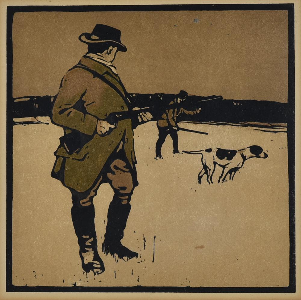 SEPTEMBER SHOOTING, Inghilterra 1898 cromolitografia, cm 43x37 (con cornice)...