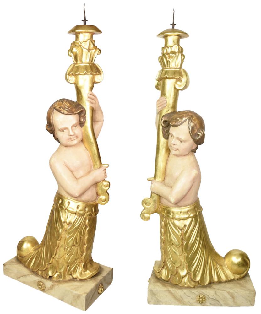 Scuola dell'Italia centrale della fine del XVIII secolo COPPIA DI PUTTI...