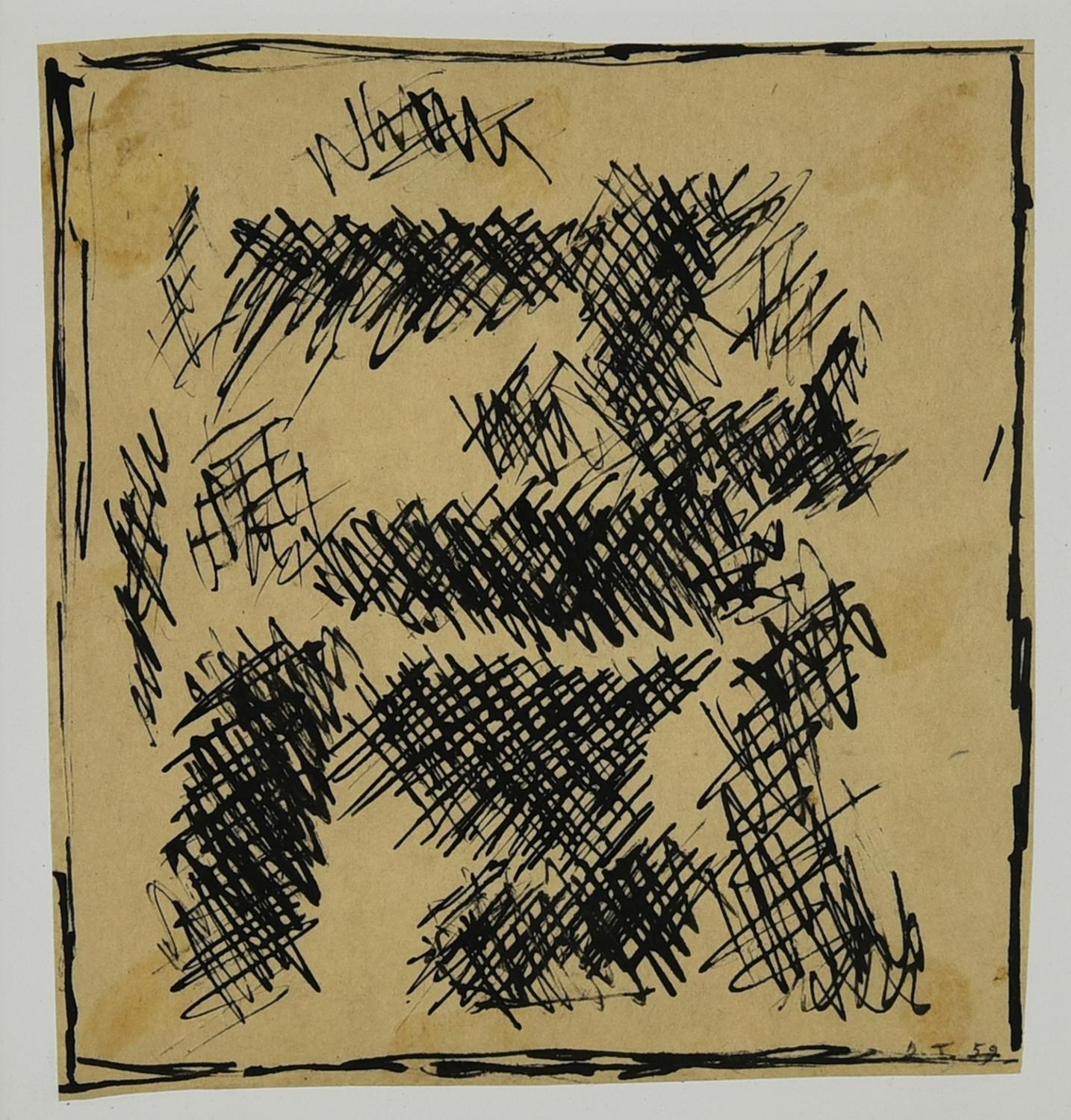 Enrico Della Torre (1931 - 2022) LUCI E OMBRE, 1959 china su carta, cm...