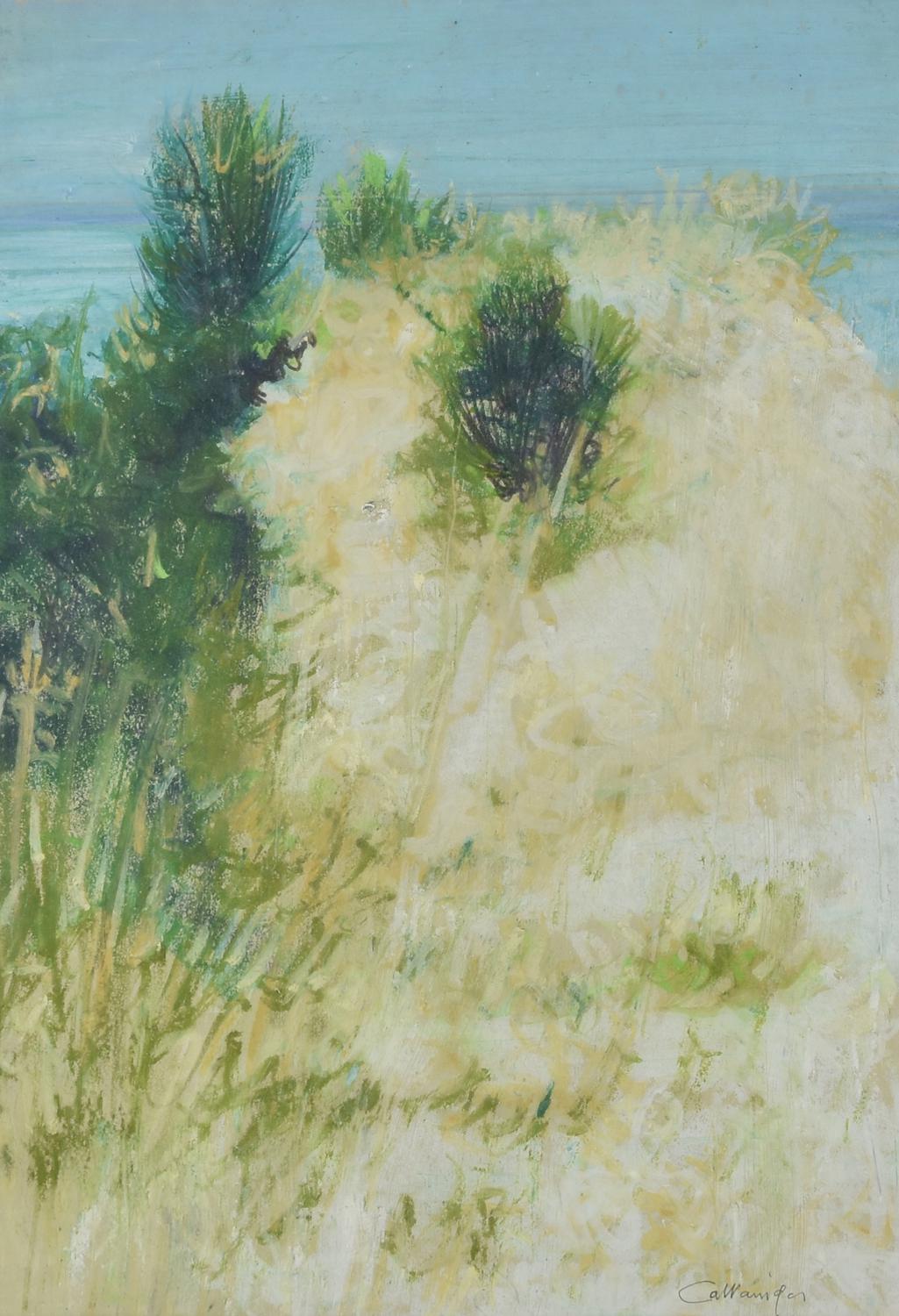 Giancarlo Cazzaniga (1930 - 2013) PAESAGGIO pastelli su carta, cm 49x33,5 firma