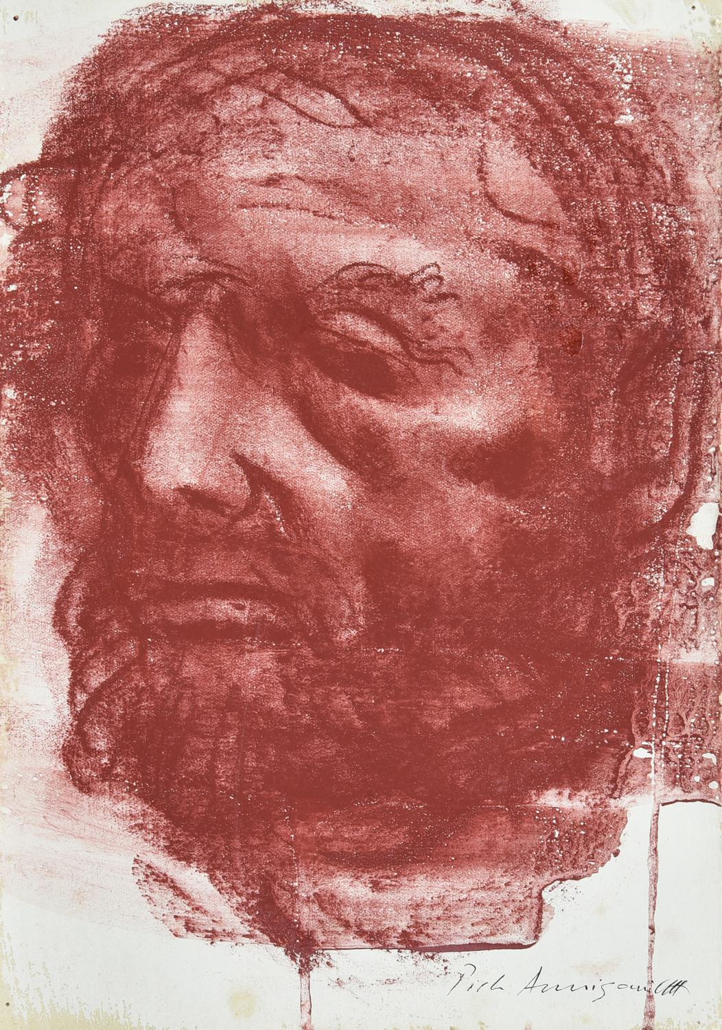 Pietro Annigoni (1910 - 1988) RITRATTO sanguigna su cartoncino, cm 28,6x19,5...