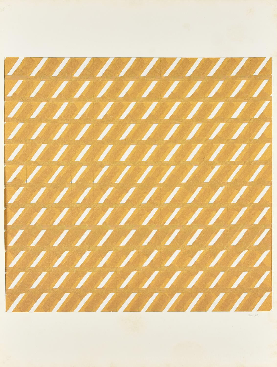 Walter Fusi (1924 - 2013) SENZA TITOLO, 1976 collage e grafite su cartoncino,...